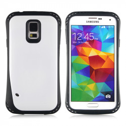Samsung Galaxy S5 i9600 First Class Gummy Hybrid Case (White)